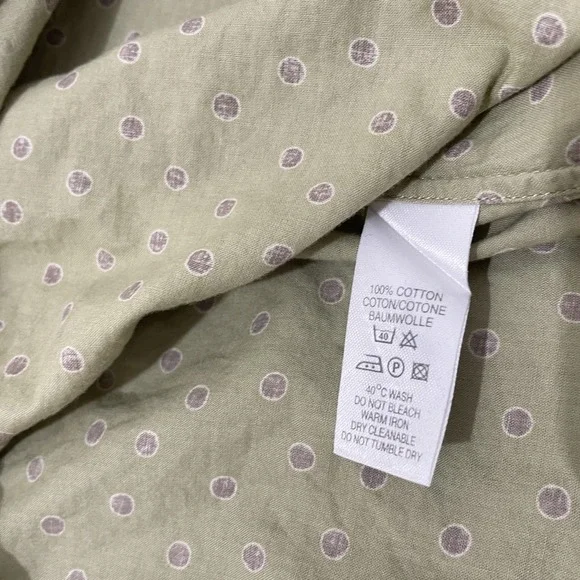 Paul Smith London Dress Shirt Men XL Green Long Sleeve Polka Dot Fitted - Picture 7 of 9